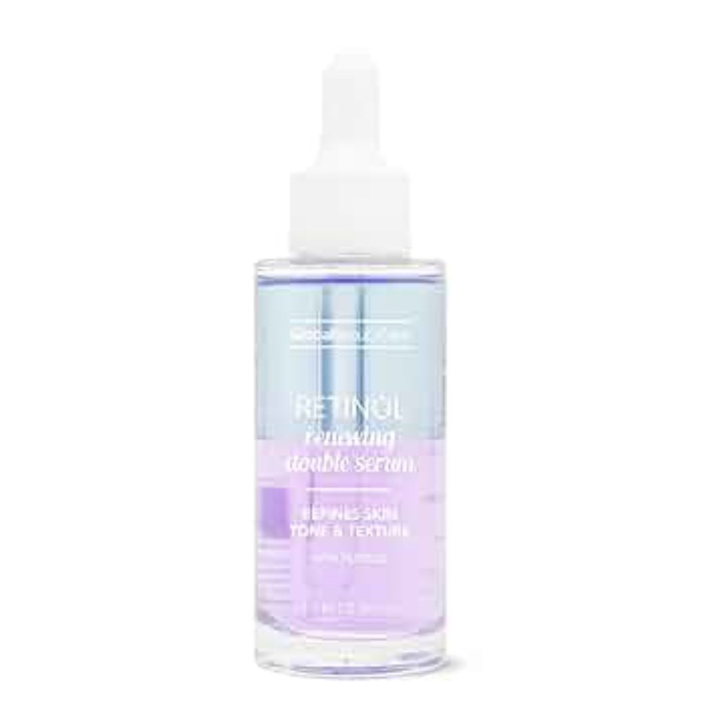 Global Beauty Care Retinol Renewing Double Serum with Peptides, 1.7 fl oz 50 ML